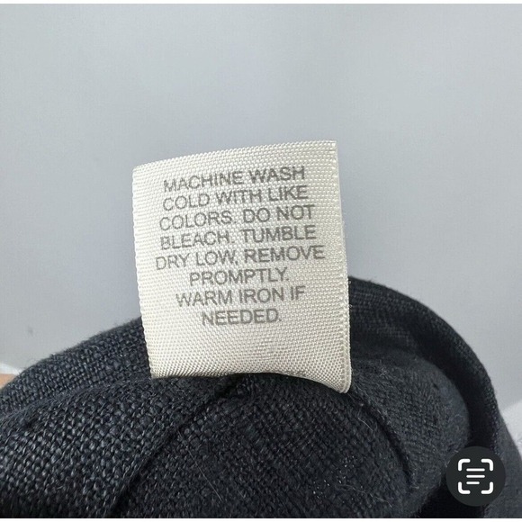 J. Jill Black Button Front Lagenlook Linen Jacket Size M - Picture 13 of 13